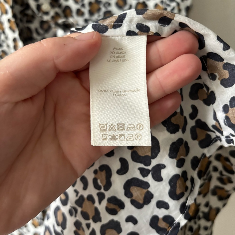 Boden Brown and Black Casual Leopard Print Button Down Shirt - Picture 6 of 6
